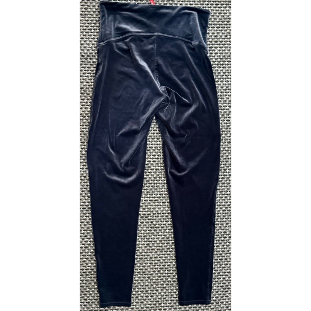 Spanx Womens Velvet High Rise Pull On Leggings Silver Gray Size Large - Picture 2 of 10